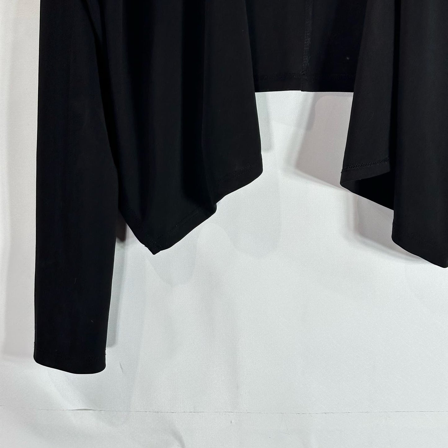 CARMEN CARMEN MARC VALVO Women's Black Solid Open-Front Long Sleeve Cardigan SZL