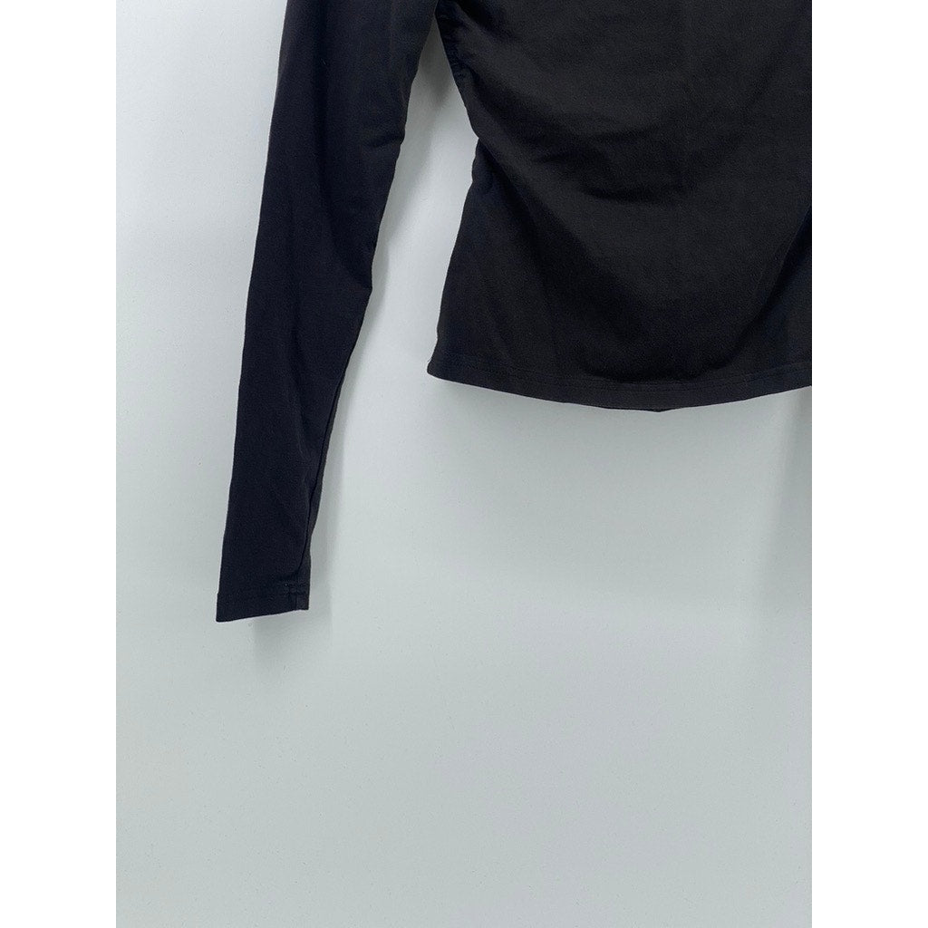 PRINCESS POLLY Women’s Black Rixie High-Neck Backless Long Sleeve Top SZ 2