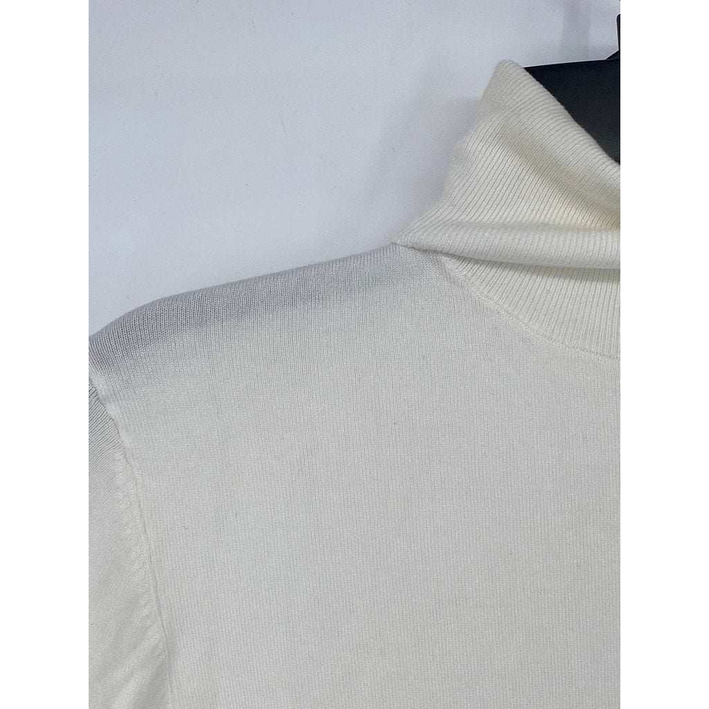 ZARA Men’s Cream Knit Long Sleeve Turtleneck Sweater SZ S