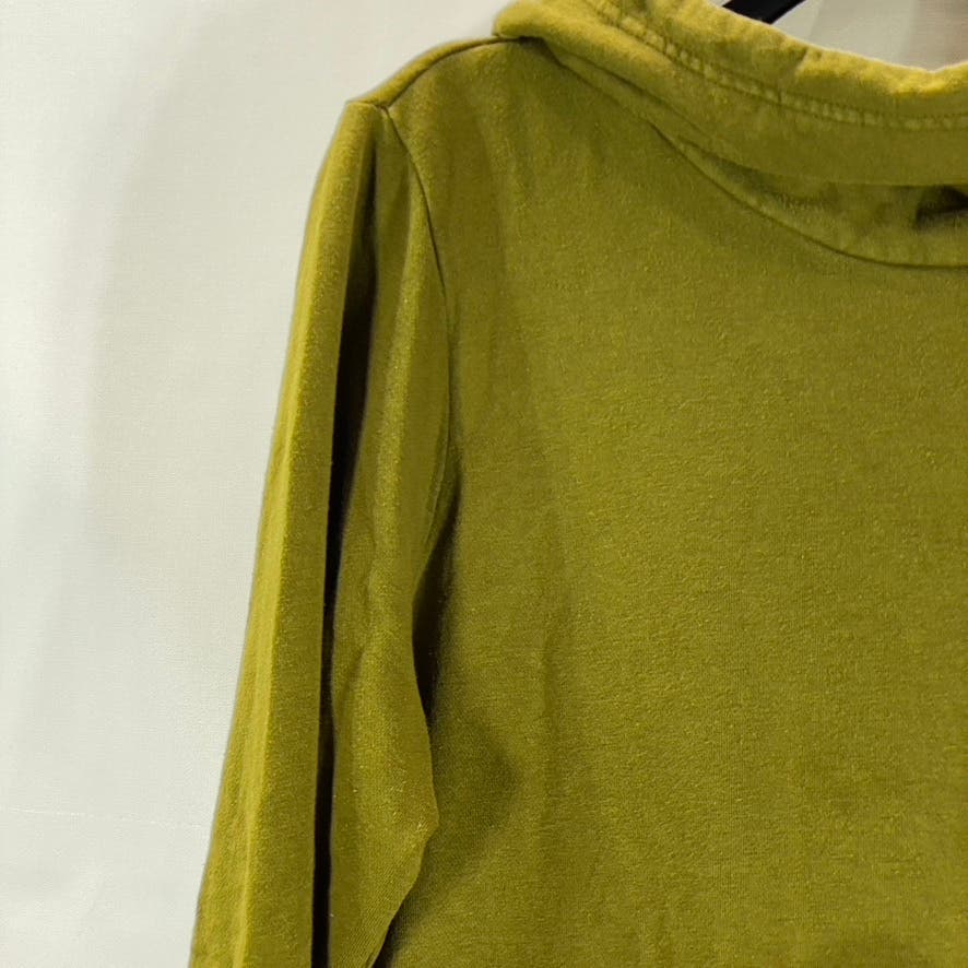 NIKE Women’s Olive Green Funnel Neck Club Fleece Pullover Sweater SZ M