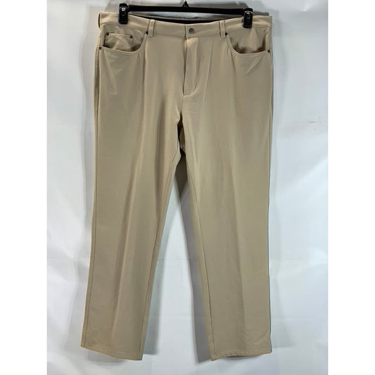 GREG NORMAN Men's Tan Stretch Five-Pocket Golf Pants SZ 40X30