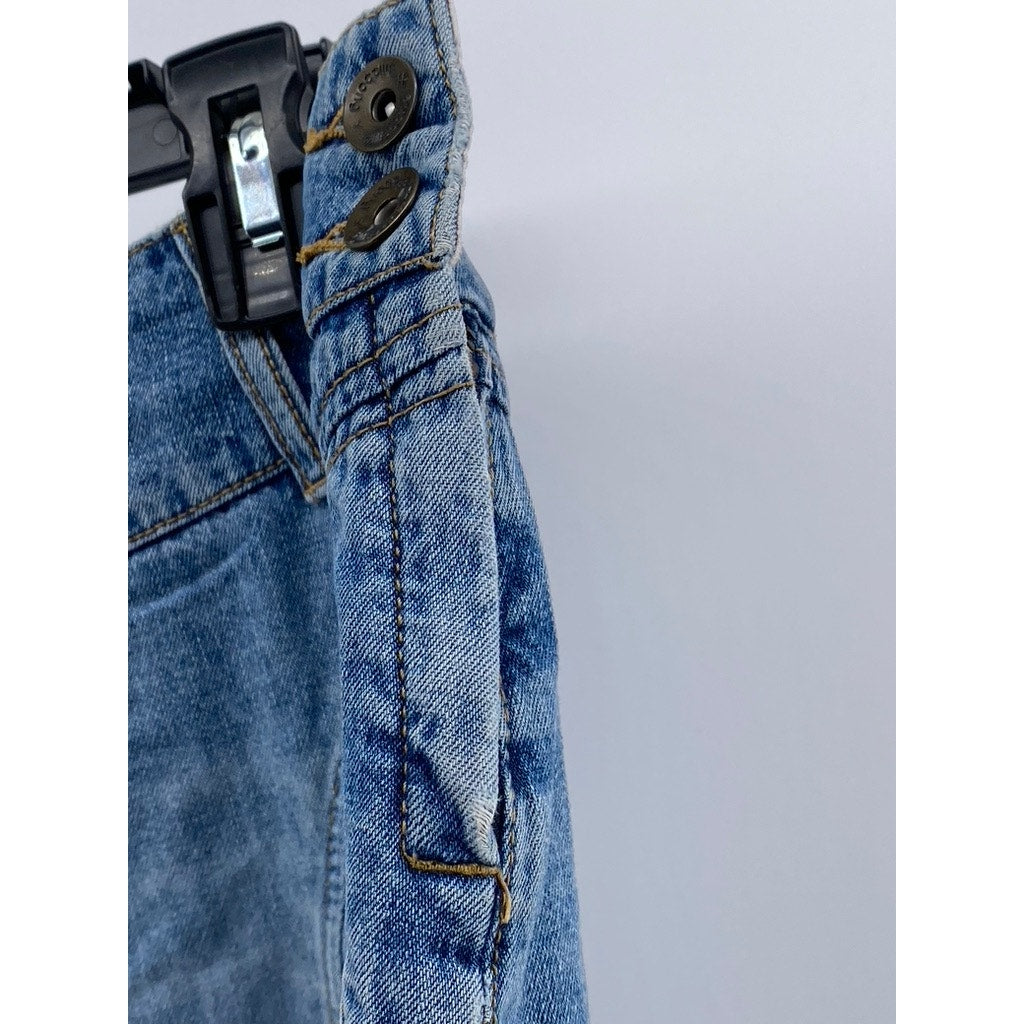 BILLABONG Women's Blue Denim Side-Button Low-Rise A-Line Mini Skirt SZ S