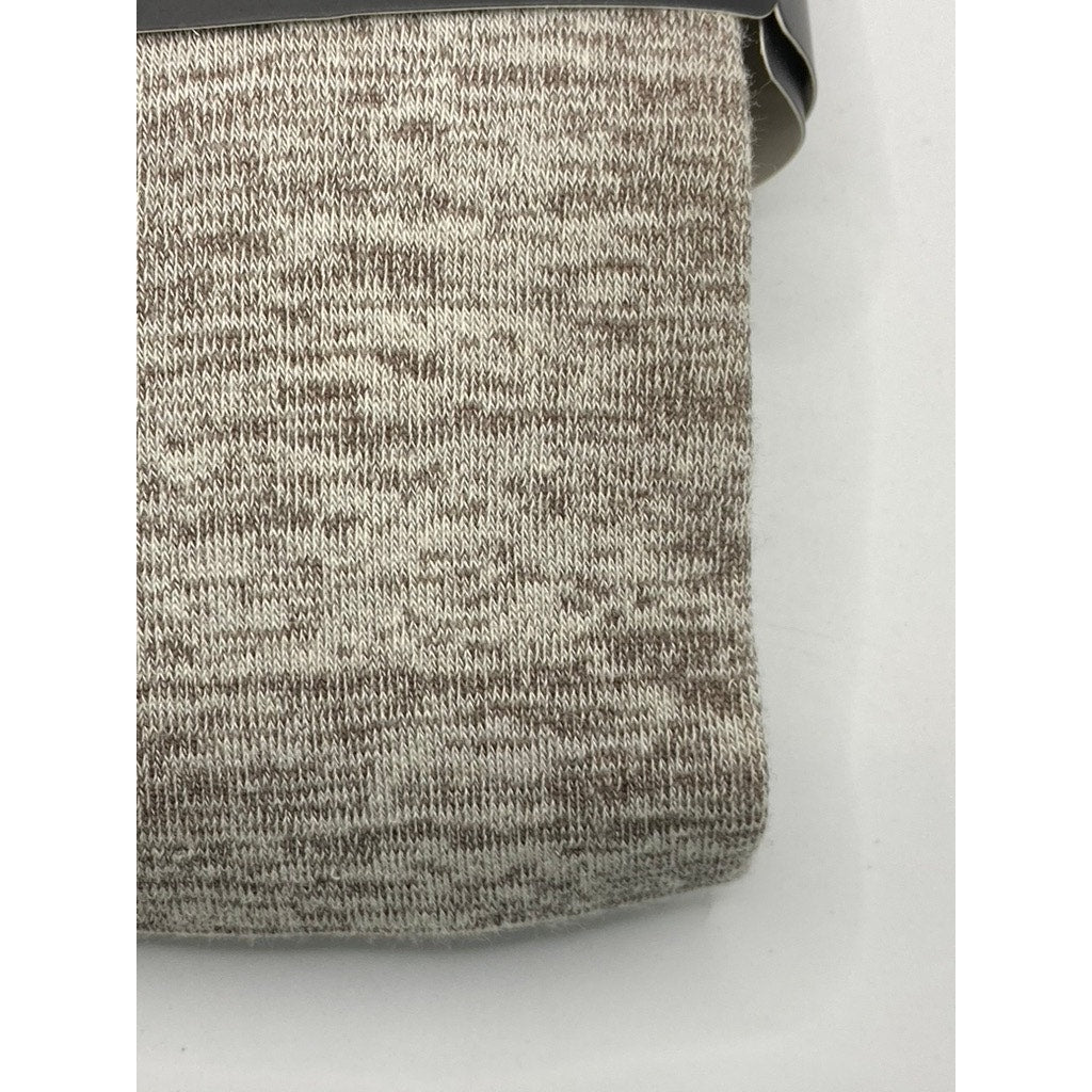 MEMOI Women's Heather Taupe Cotton-Blend Pull-On Sweater Tights SZ M/L