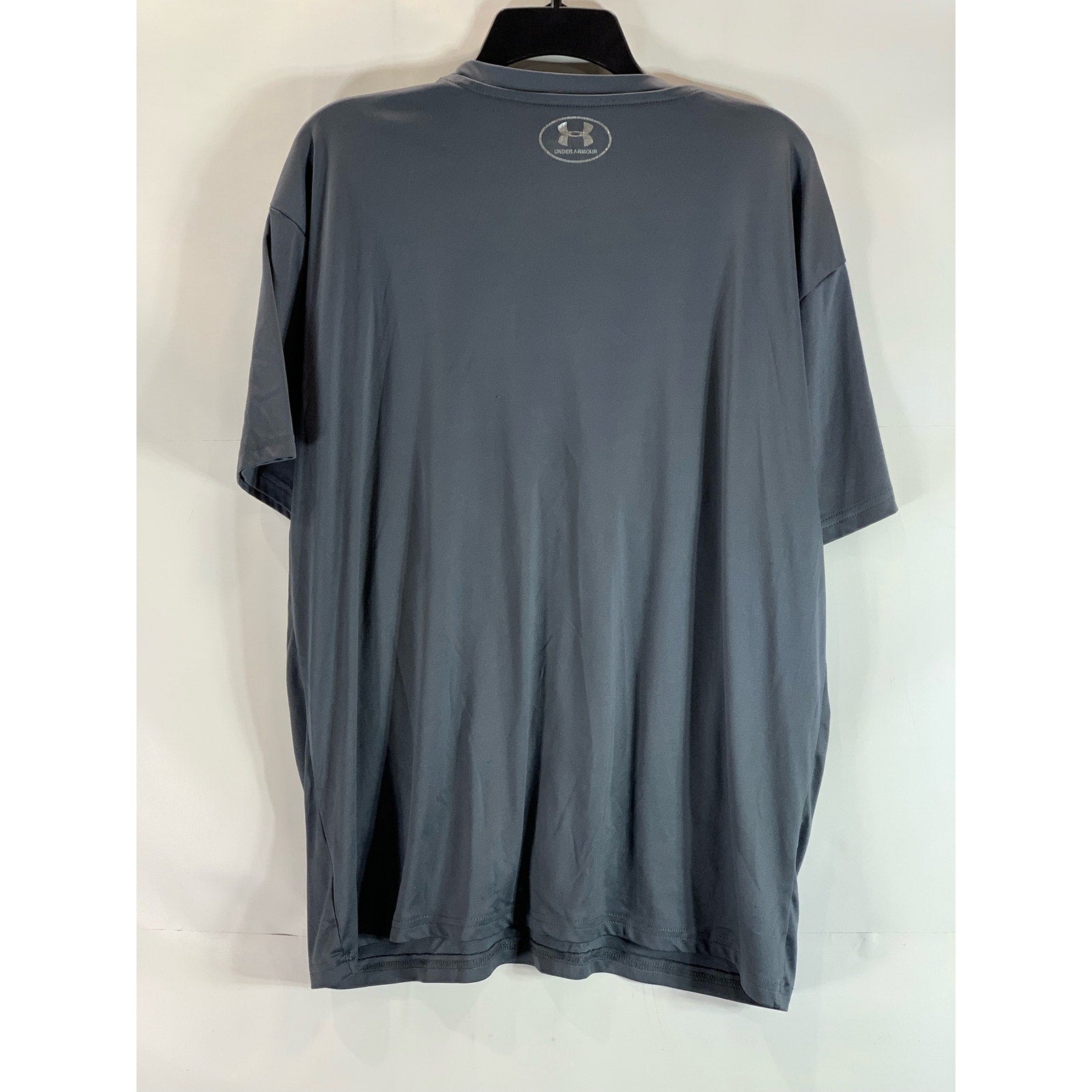 UNDER ARMOUR Men's Gray Crewneck Heatgear Loose-Fit Active T-Shirt SZ 2XL