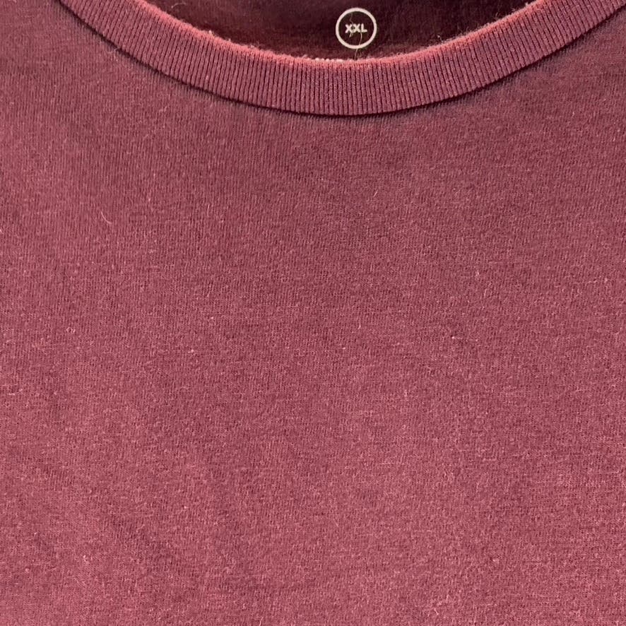 GOODFELLOW & CO Men's Burgundy Crewneck Standard-Fit Lyndale T-Shirt SZ 2XL