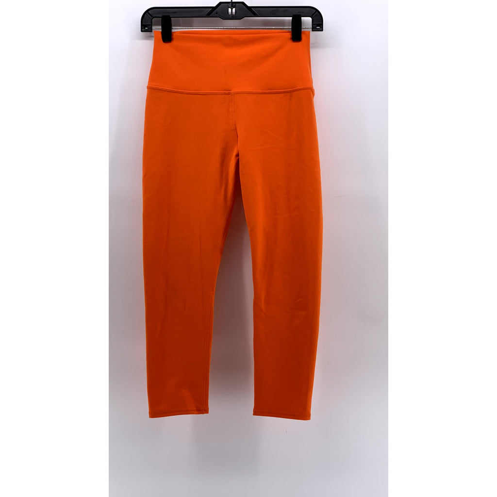 ALO YOGA Women's Bright Orange Capri Leggings SZ S