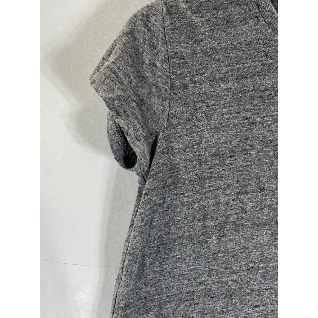 MARINE LAYER Women's Heather Gray Crewneck Pocketless Short Sleeve Top SZ XS