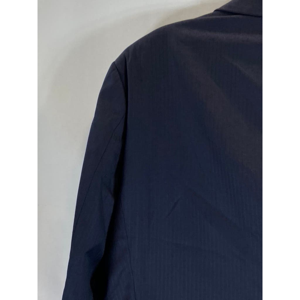 BOSS HUGO BOSS Men's Navy Tailored Wool-Silk Two-Button Suit Jacket SZ 42R