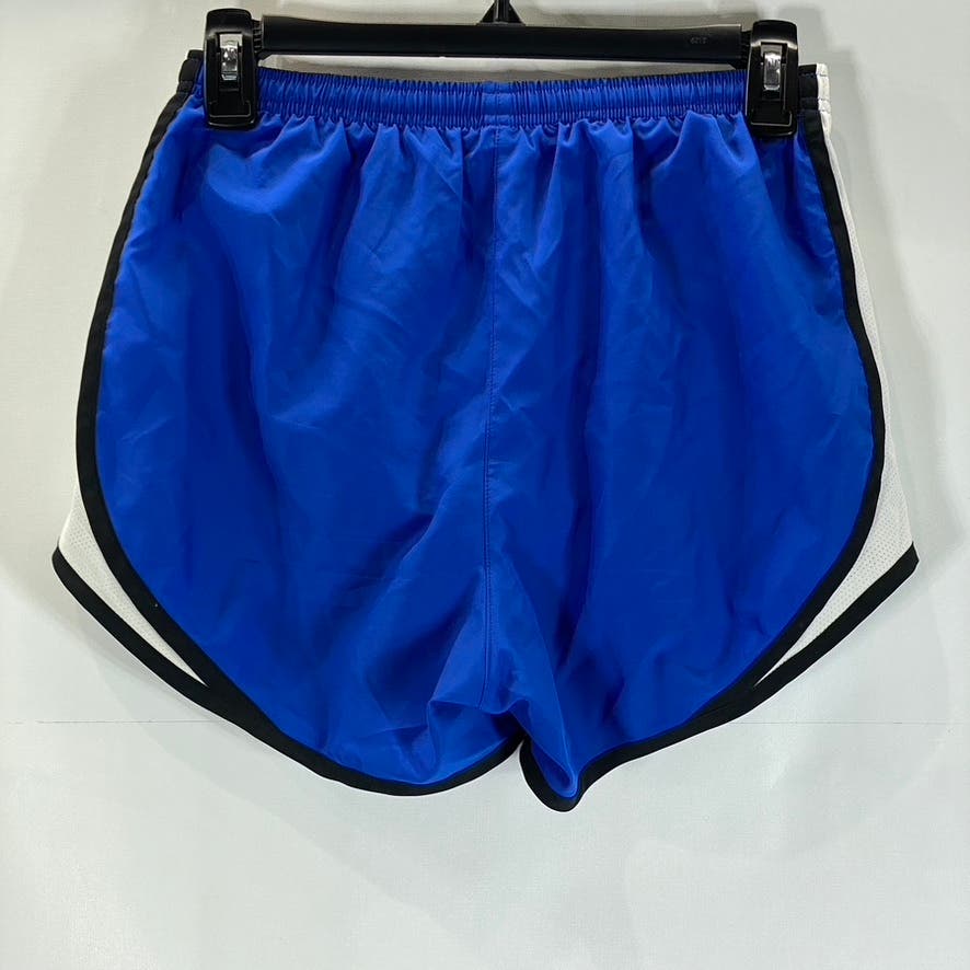 NIKE Women's Blue/White Dri-FIT Brief-Lined Tempo Running Shorts SZ XS