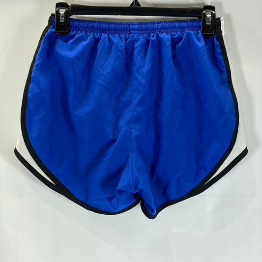 NIKE Women's Blue/White Dri-FIT Brief-Lined Tempo Running Shorts SZ XS