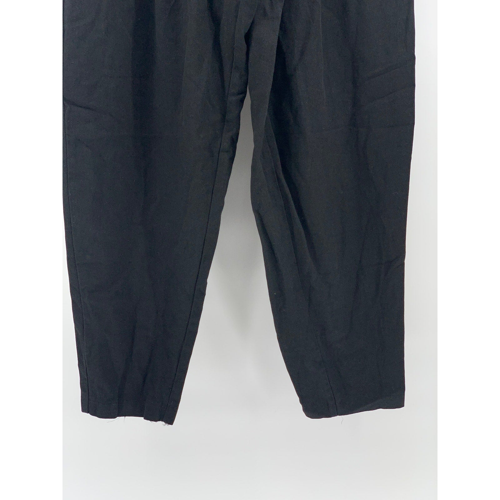 ZARA Women's Black Solid Pleated Slim-Leg High-Waist Pants SZ XS