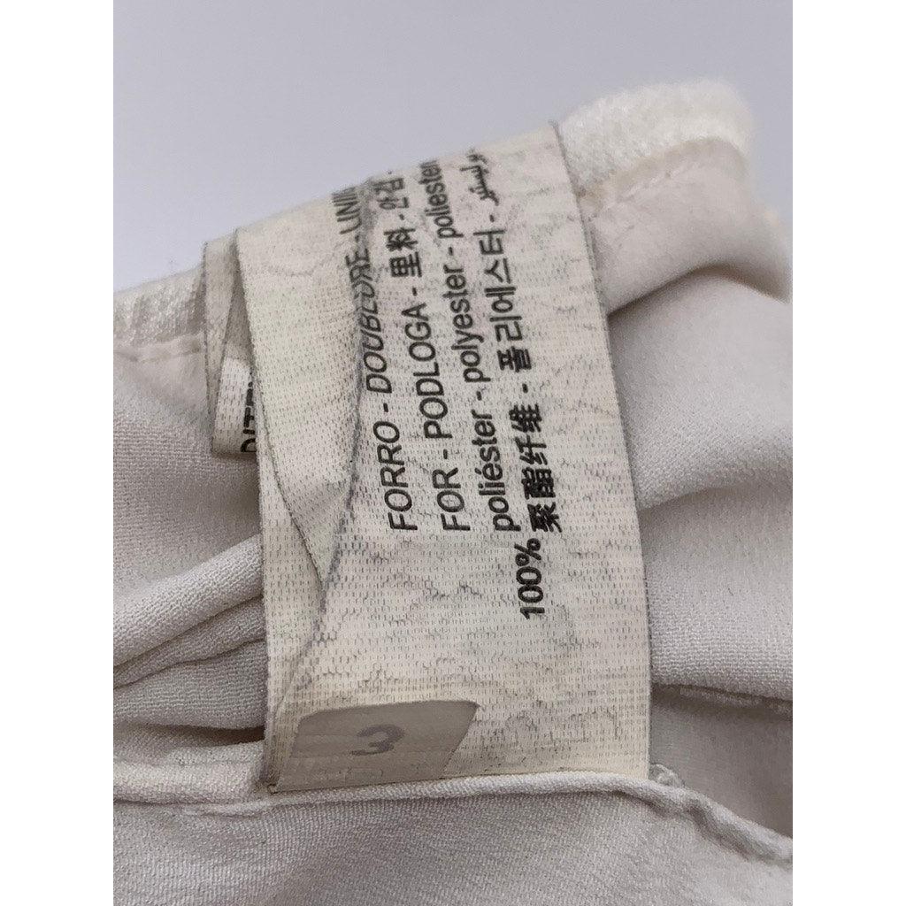 ZARA Women's White Tie-Sleeve Crop Top SZ S