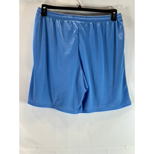 CHAMPION Authentic Men's Blue Elastic Waist Perforated Pull-On Shorts SZ XL