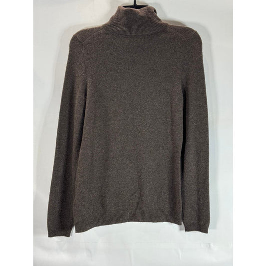 C BY BLOOMINGDALES Women's Brown Cashmere Turtleneck Pullover Sweater SZ M