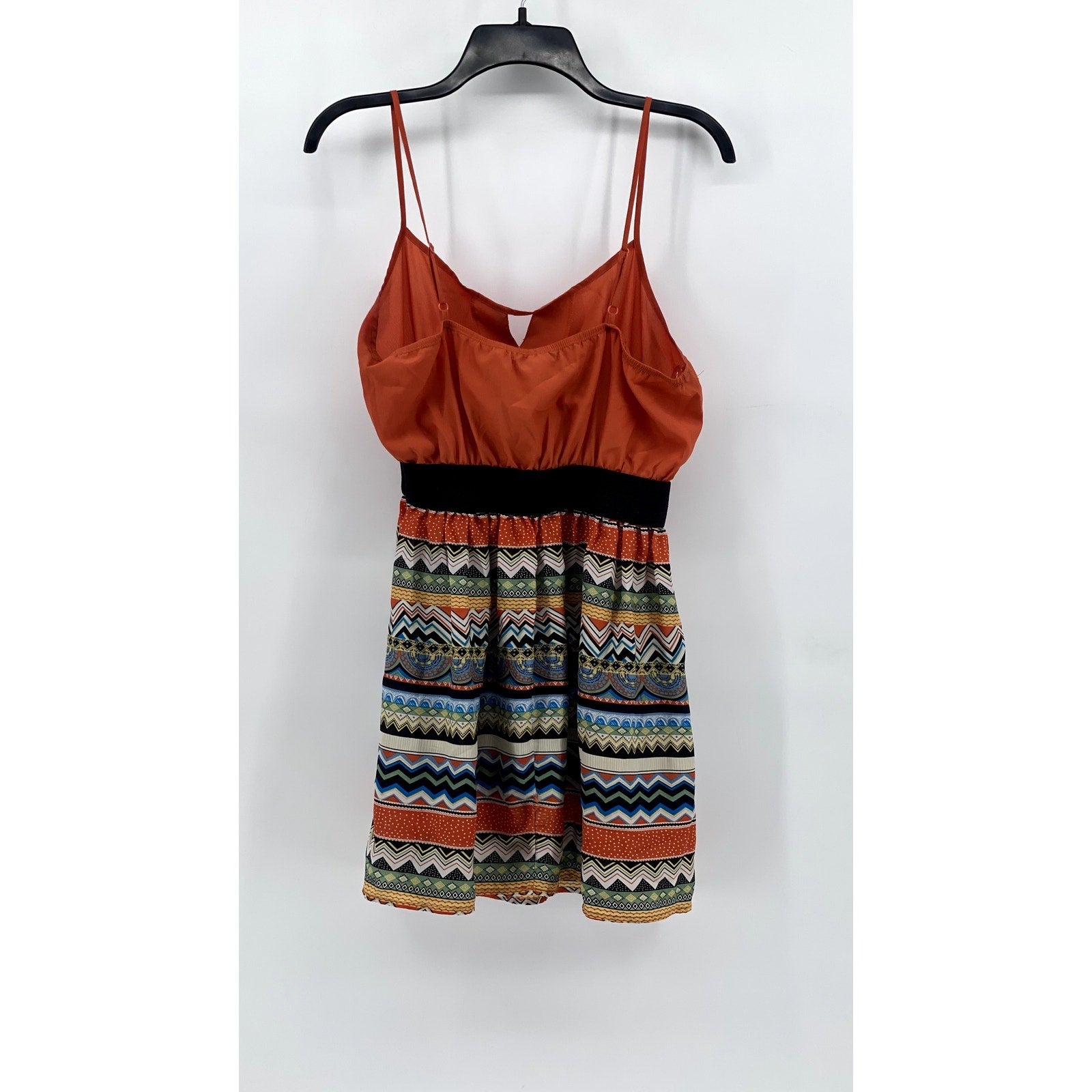 TRIXXI Women's Orange-Multi Print Cutout Mini Dress SZ M