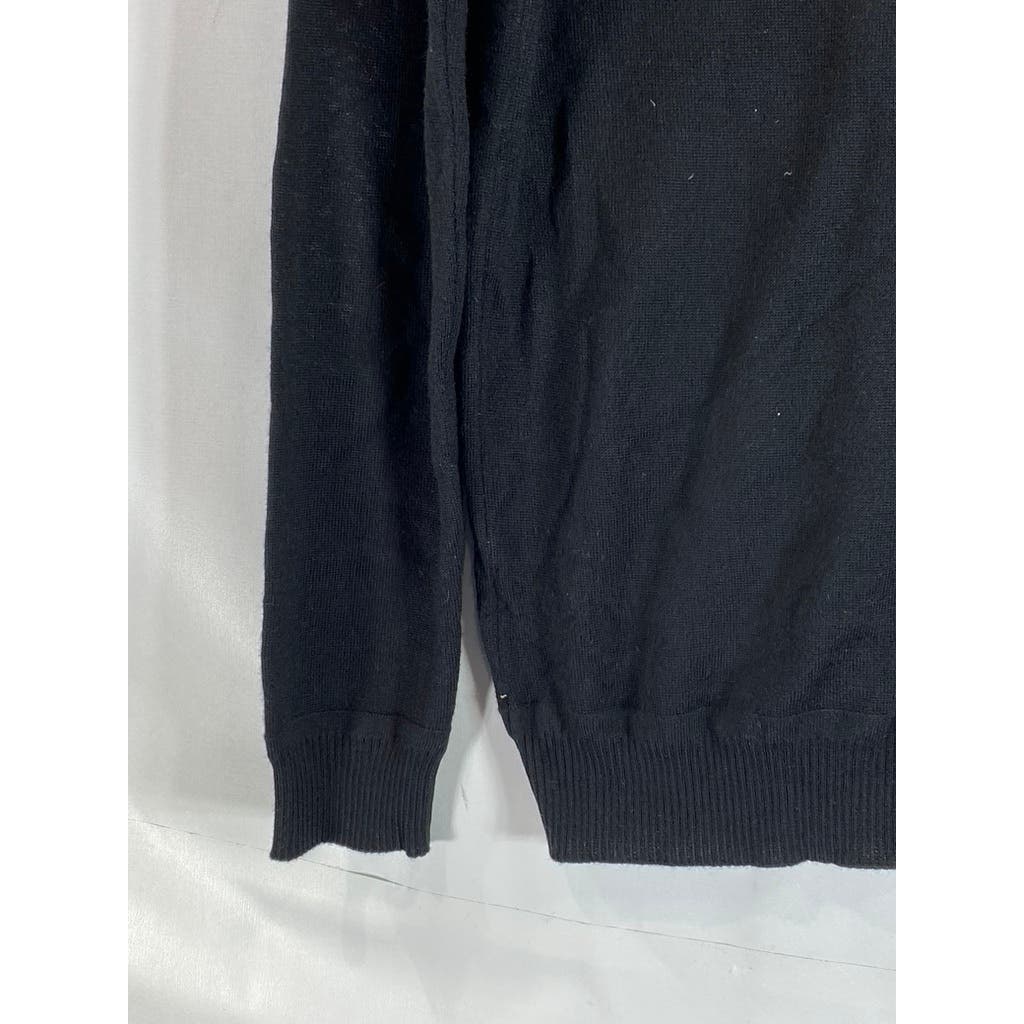 ZARA Men's Solid Black Knit Basic Regular-Ft Turtleneck Pullover Sweater SZ M