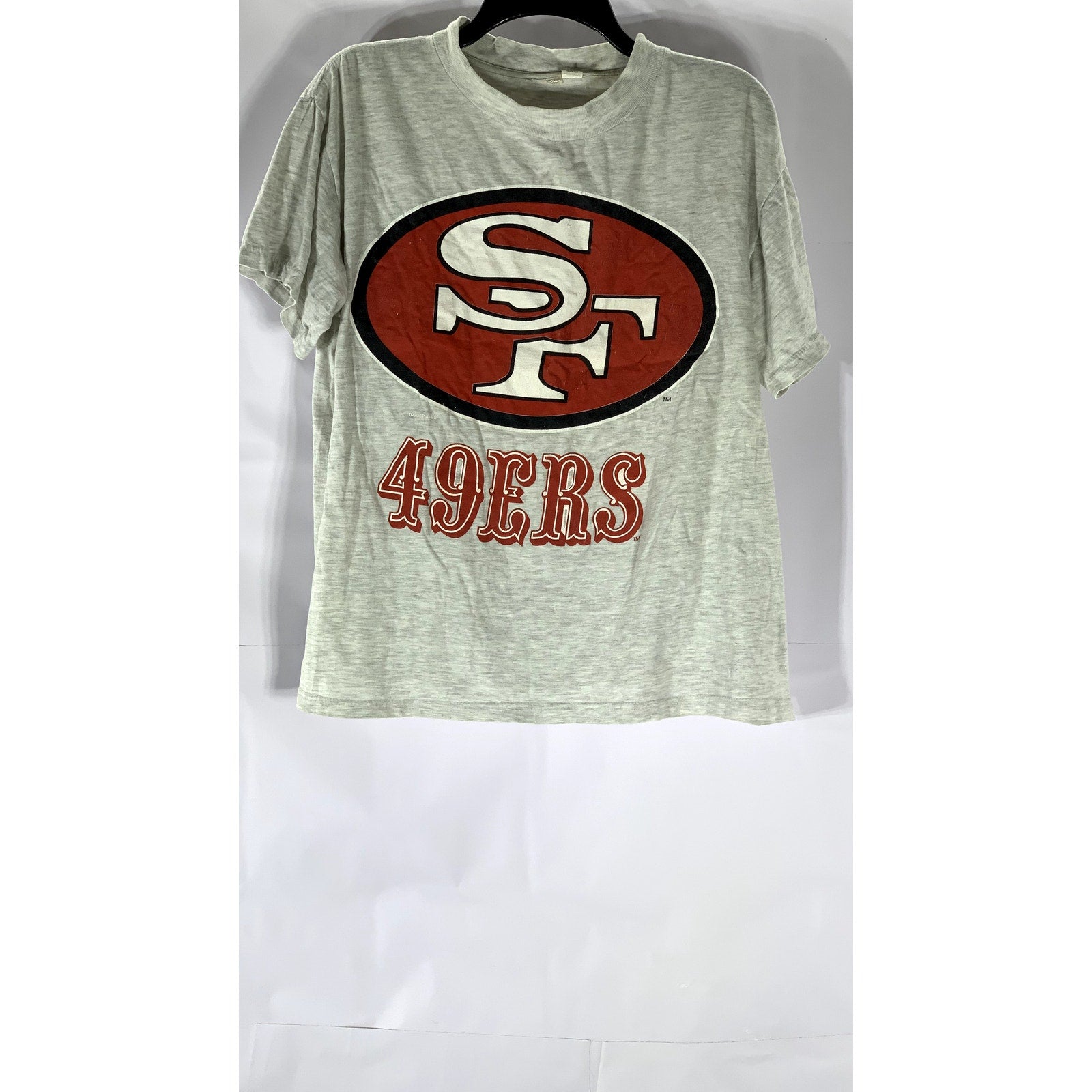 VINTAGE Men's Gray Crewneck San Francisco 49ers Short Sleeve T-Shirt SZ M