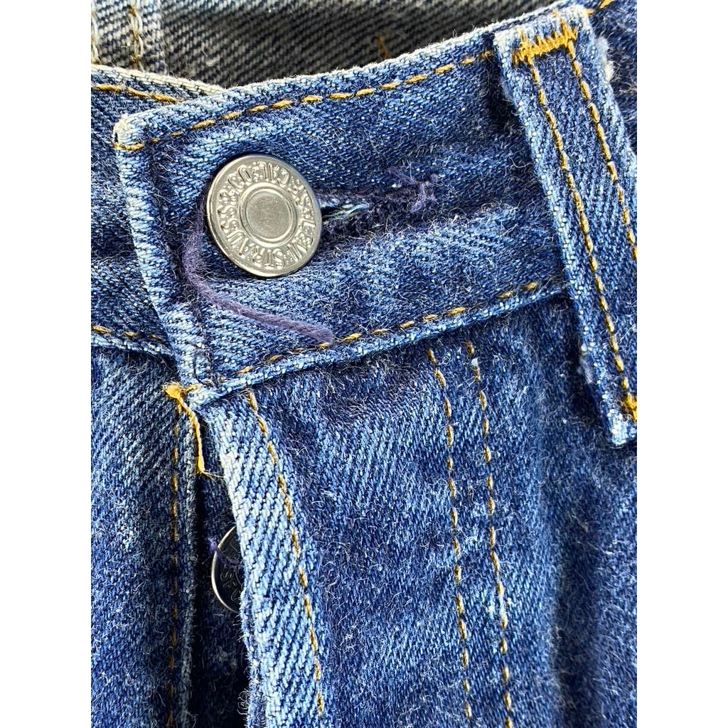LEVI'S Men's Blue 501 Vintage Straight-Fit Five-Pocket Button-Fly Jeans SZ 31X34