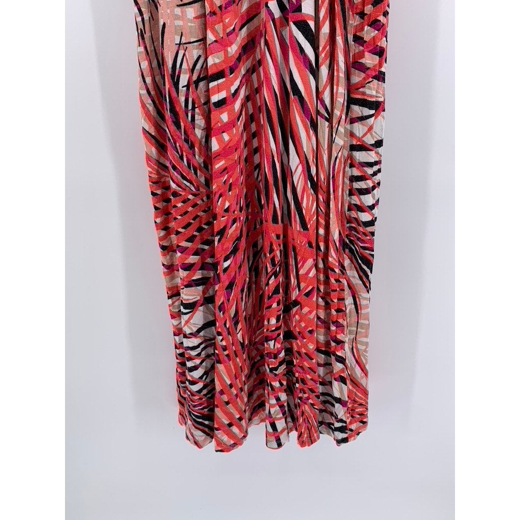 MOTHERHOOD Women's Red-Cream Floral Maxi Skirt SZ L