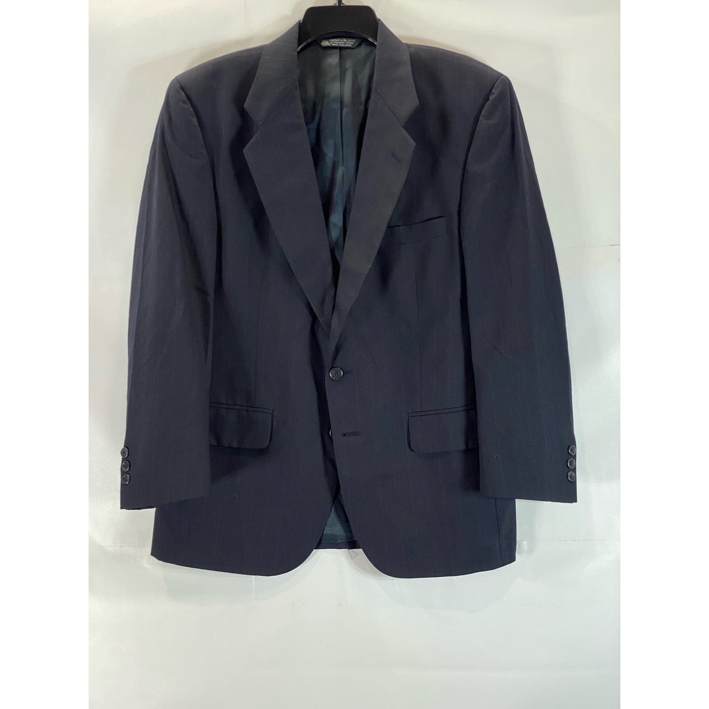 HALSTON Today's Man Men's Navy Pure Wool Vintage Two-Button Blazer SZ 40R