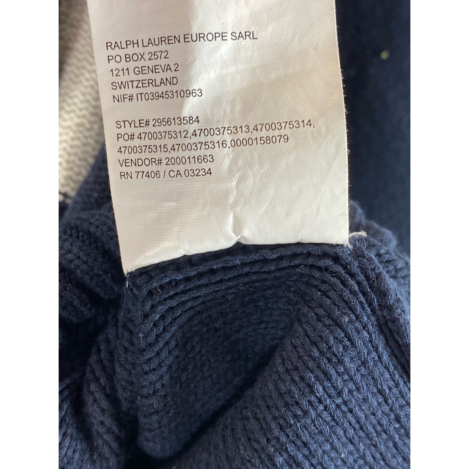 CLUB MONACO Women's Navy Crewneck Knit Anchor Rope Graphic Pullover Sweater SZ M