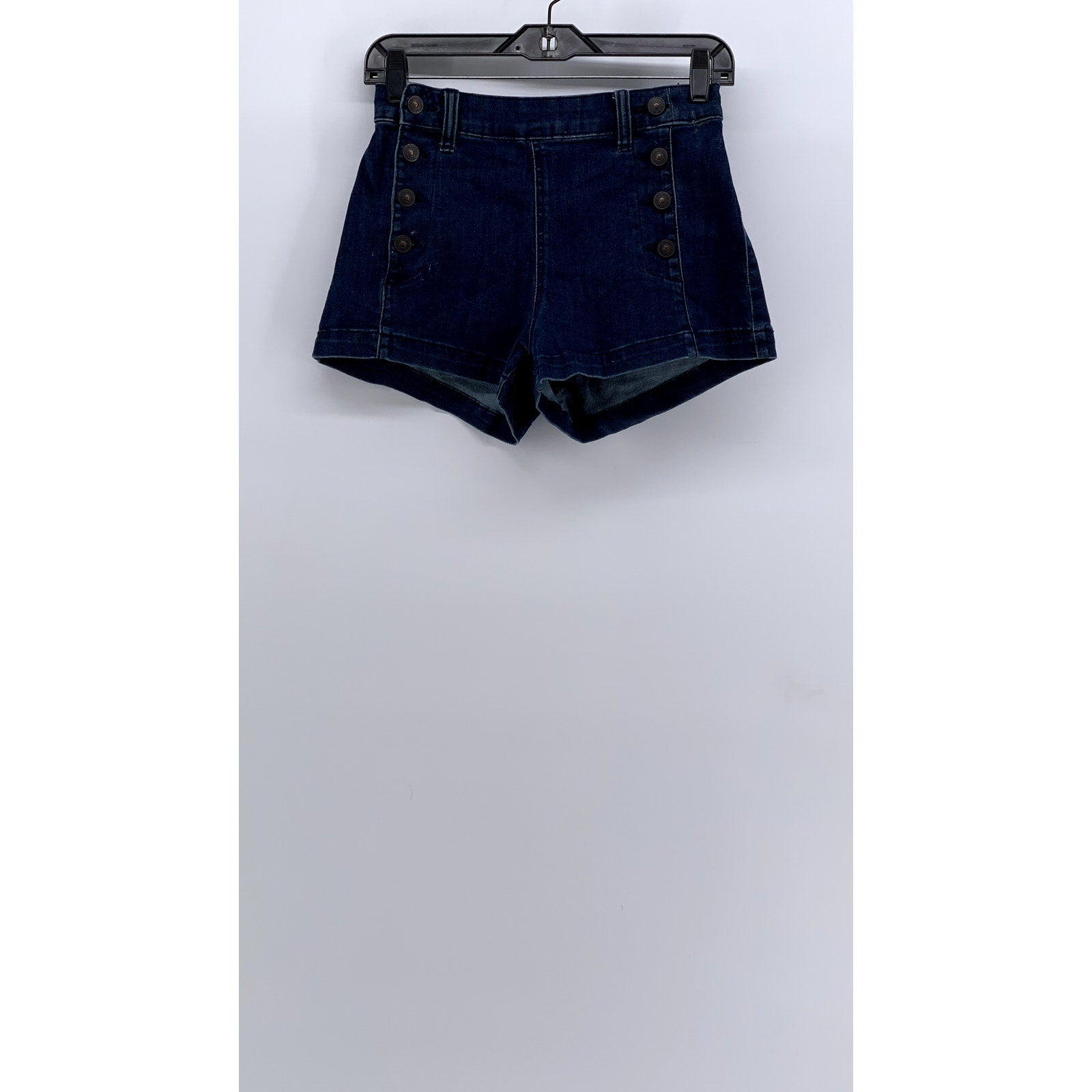 HAPPILY GREY Women's Blue Denim High-Rise Shorts SZ 3/26