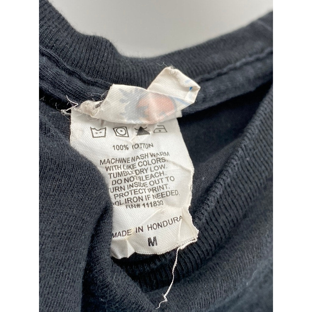 BAY ISLAND SPORTSWEAR Men's Black-Blue Circle Crewneck Short Sleeve T-Shirt SZ M