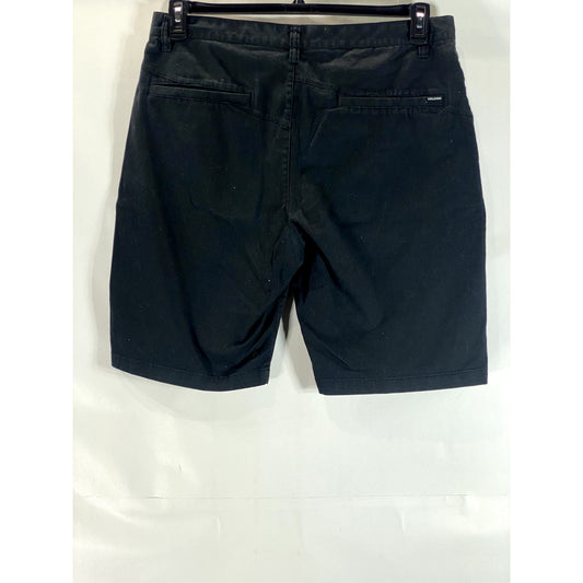 VOLCOM Men's Solid Black Chino Shorts SZ 36