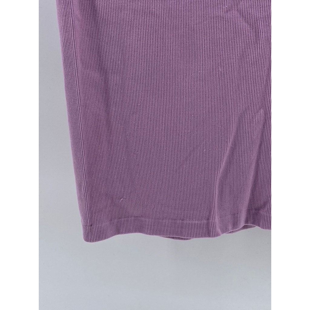 JAM + JELLY Women's Lilac Stretch Ribbed Strapless Bodycon Dress SZ S/M