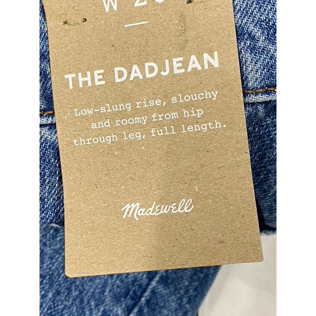 MADEWELL Women's Brockport Wash Low-Rise Distressed The Dad Jeans SZ 26