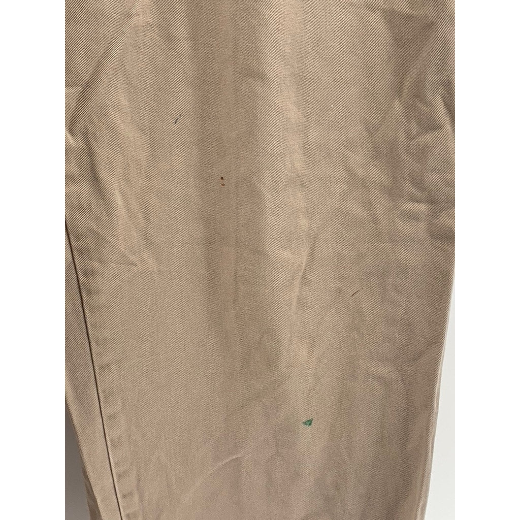 POLO RALPH LAUREN Men's Vintage Tan Pleated Straight-Leg Andrew Pant SZ 33X32