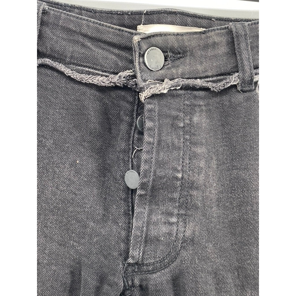 DL 1961 Men's Black Denim Distressed Hunter Skinny Jeans SZ 31X32