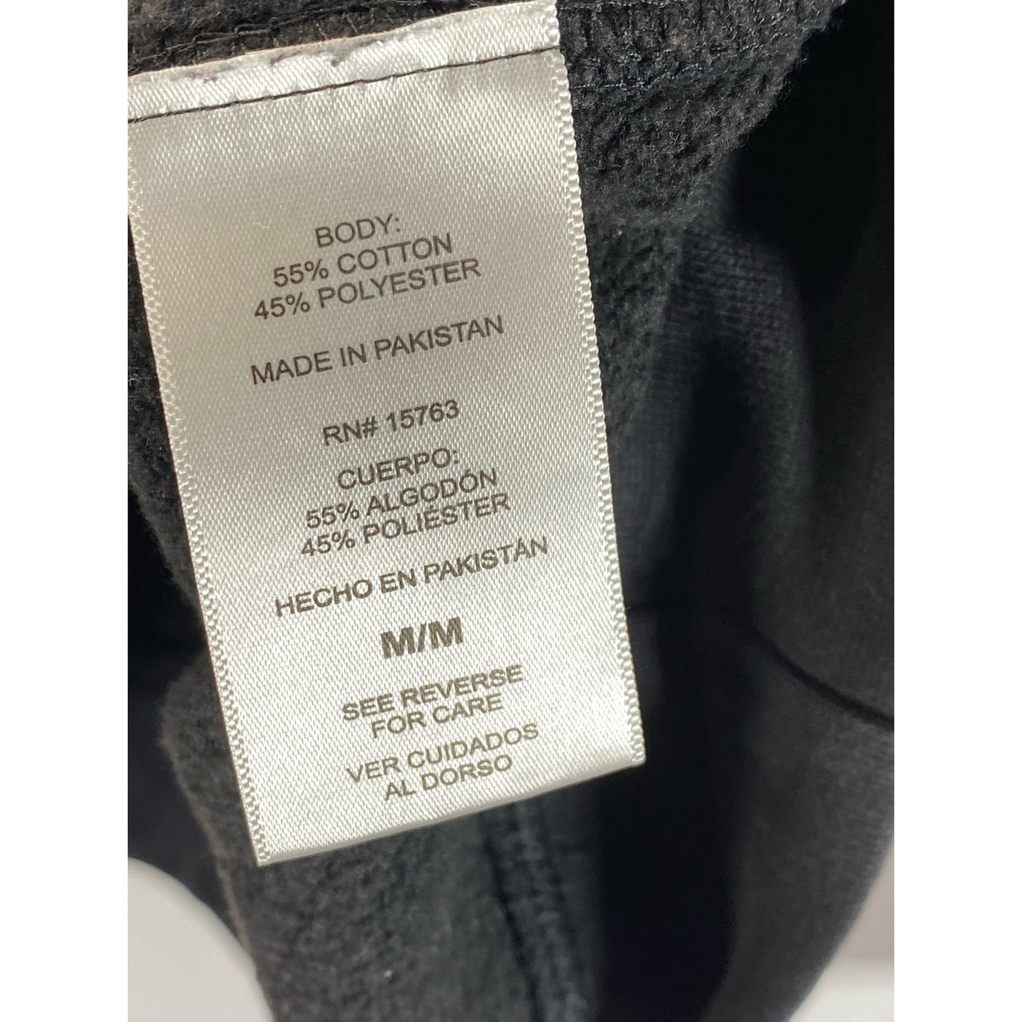 CHAMPION Men's Black Script Logo Patch Regular-Fit Pullover Hoodie SZ M