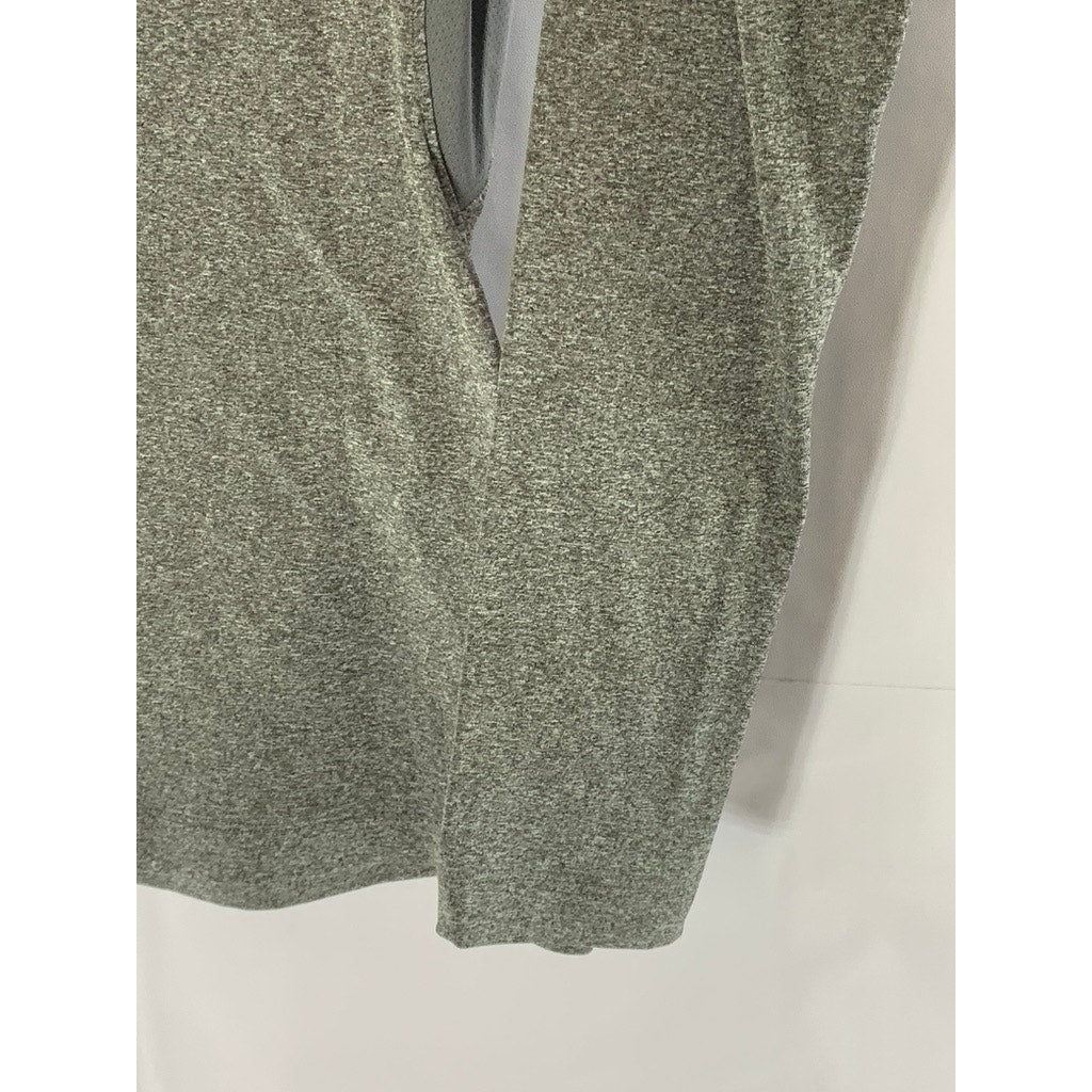 UUNDER ARMOUR Men's Charcoal Light Heather ColdGear Fitted Crewneck T-Shirt SZ S