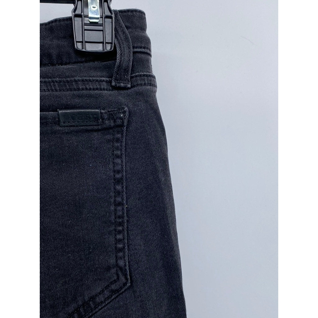 JOE'S JEANS Women's Black The Icon Mid-Rise Slit-Hem Skinny Ankle Jean SZ 28