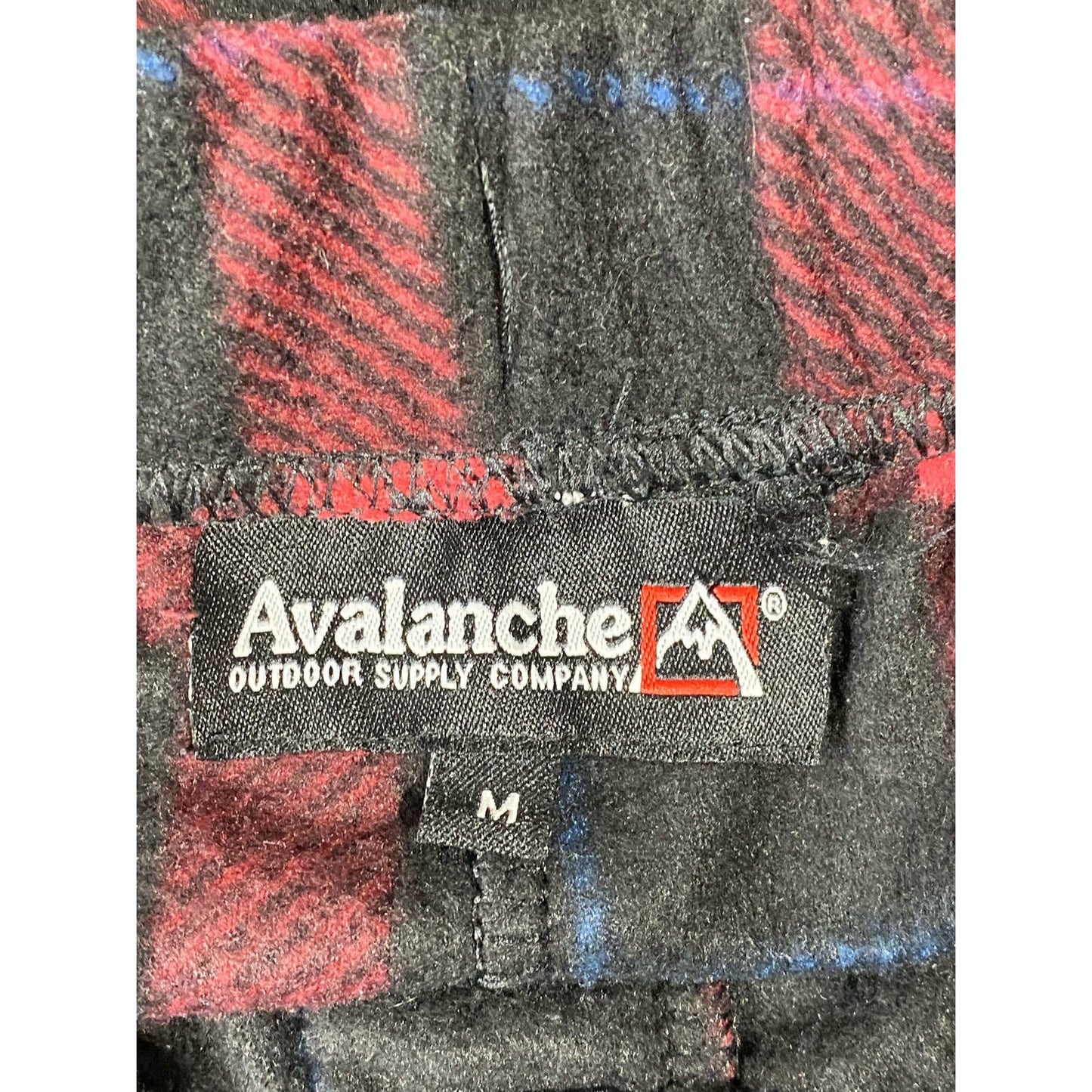 AVALANCHE Outdoor Supply Co. Men's Black/Red Drawstring Pajama Pants SZ M