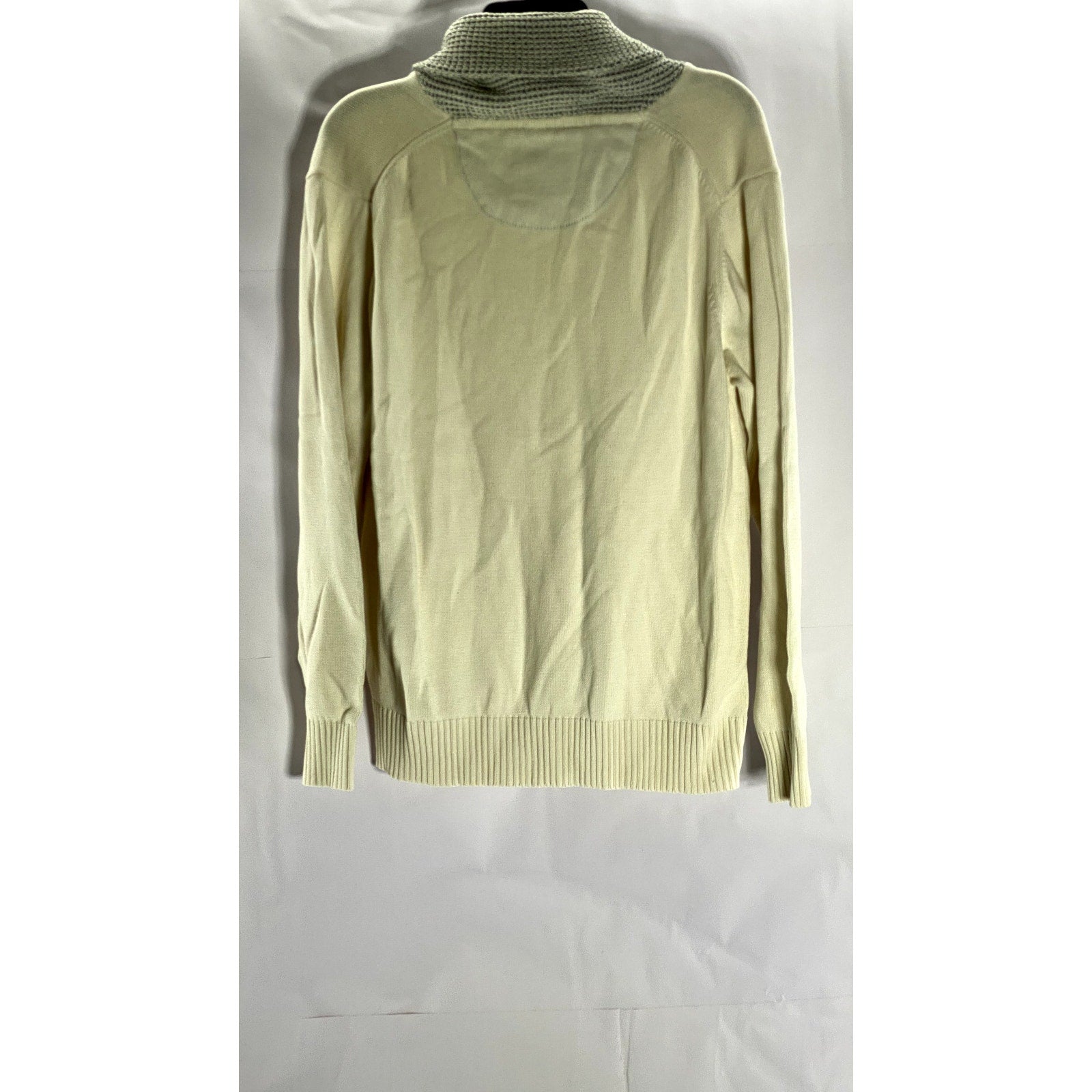 WEATHERPROOF VINTAGE Men's Tan/Gray Cowl-Neck Knit Pullover Sweater SZ L