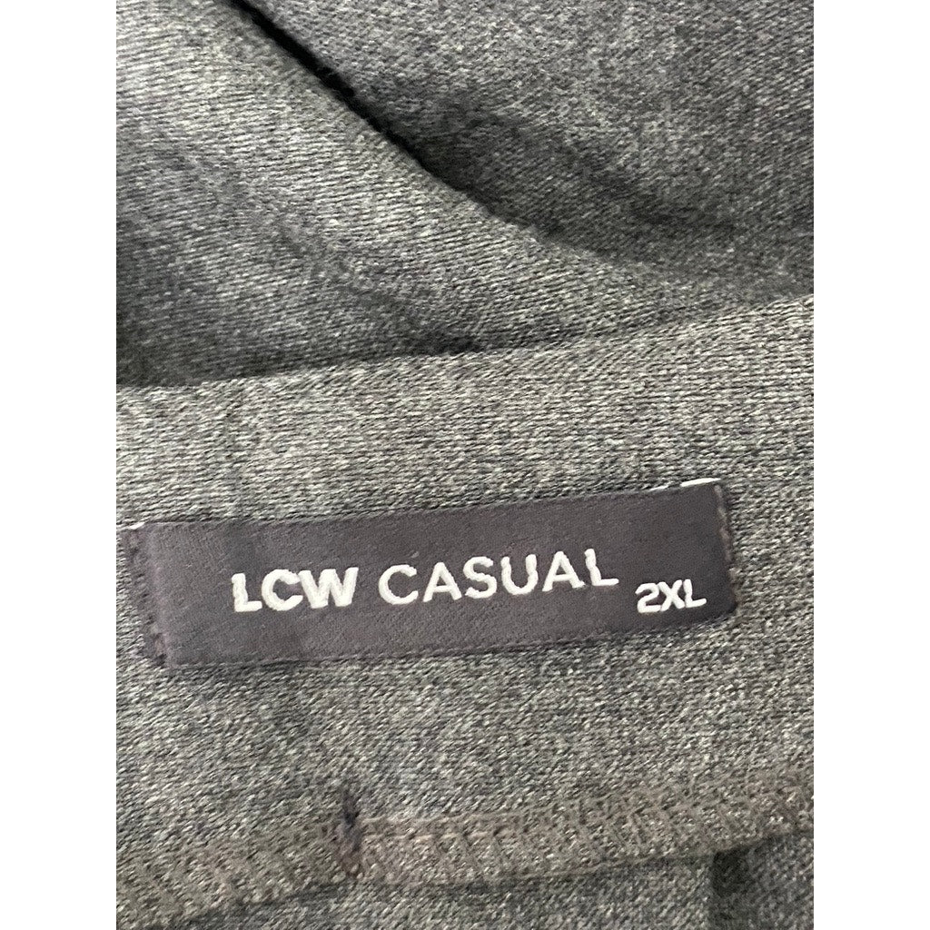 LC WAIKIKI Women's Dark Gray Side-Zip Regular-Fit Pleated Mini Skirt SZ2XL(US12)