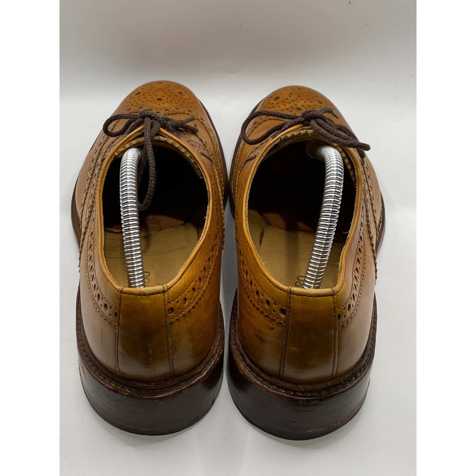 LOAKE 1880 Men's Brown Leather Ashby Wingtip Lace-Up Oxford Shoes SZ 8.5