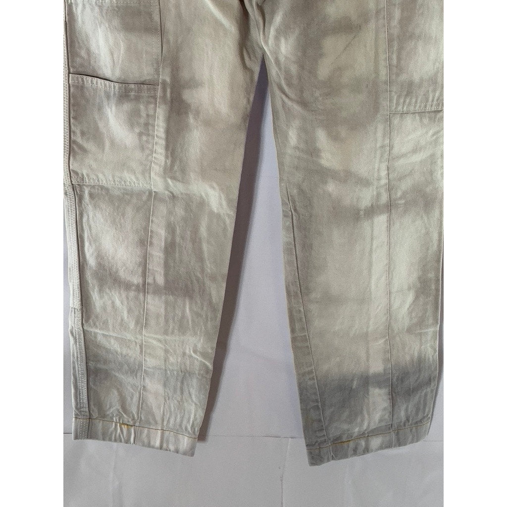 MEN'S Brown Tie-Dye Straight-Leg Denim Five Pocket Jeans SZ 34