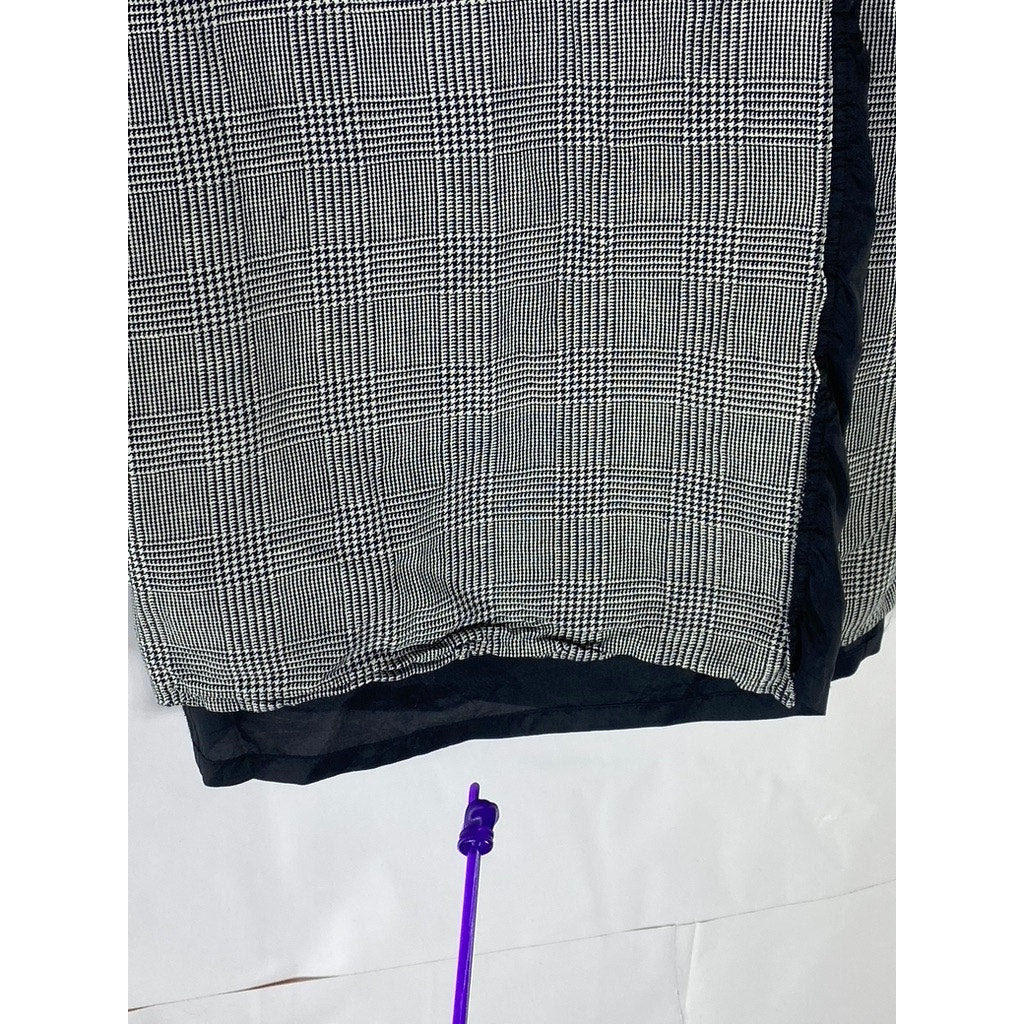 LAUREN RALPH LAUREN Women's Petite Vintage Black-White Plaid Wrap Skirt SZ 6P