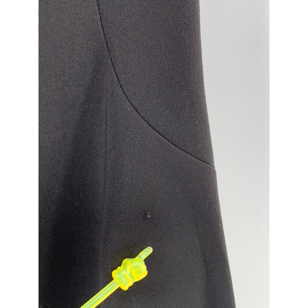 KATE SPADE Women's Black Solid Crewneck Sleeveless Fit & Flare Mini Dress SZ 2