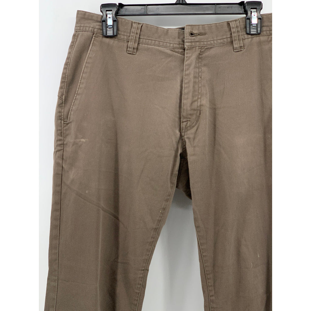 VOLCOM Men's Tan Solid Straight-Leg Modern Fit Chino Pants SZ 31
