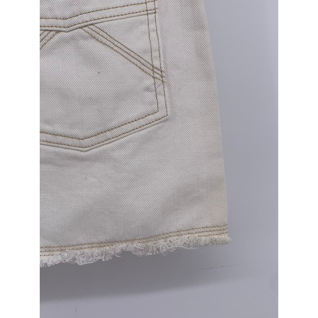 OLD NAVY Women's Vintage Y2K White Frayed Hem Mini Skirt SZ 6