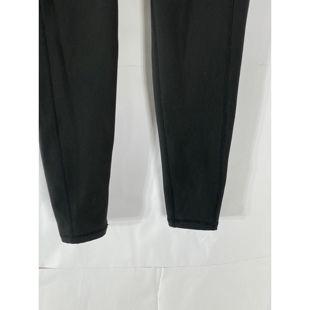 UNBRANDED Women's Black Solid Pull-On Side-Pocket Leggings SZ M