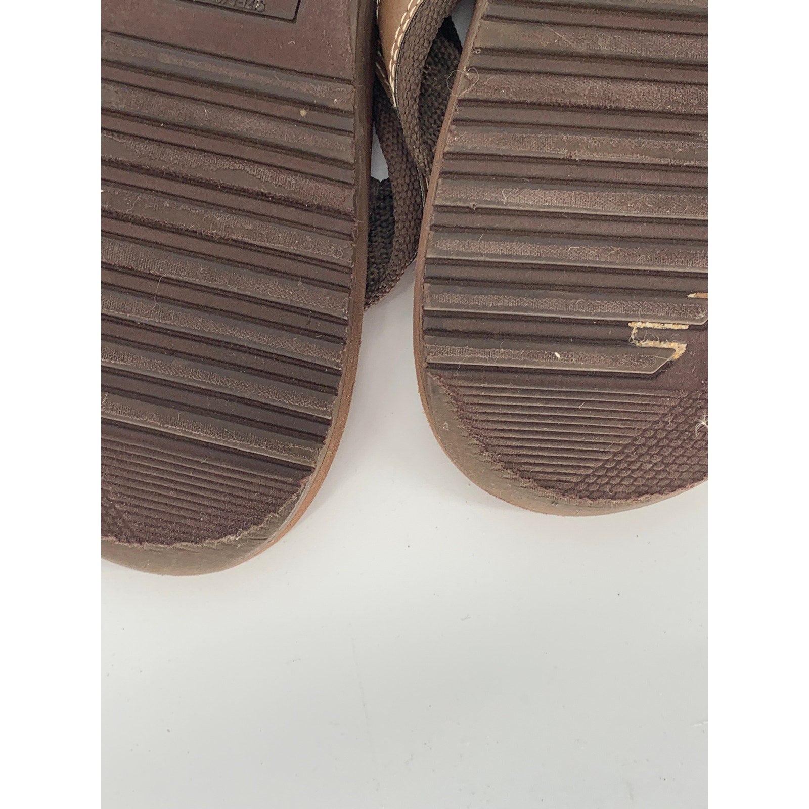 CHAPS Men's Brown Leather Thong Summer Sandals SZ 10-11