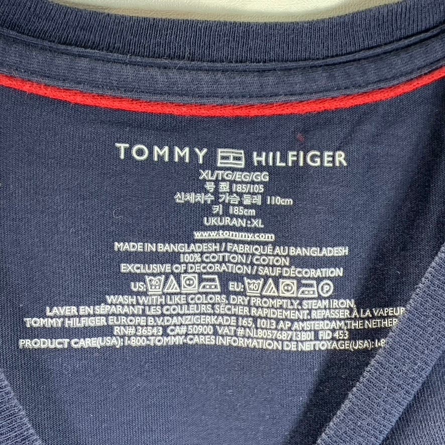 TOMMY HILFIGER Men's Navy Classic Crewneck Short Sleeve T-Shirt SZ XL