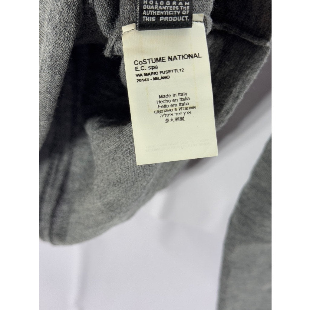 CNC COSTUME NATIONAL Gray Men's Wool V-Neck Long Sleeve Pull Over Sweater SZ S