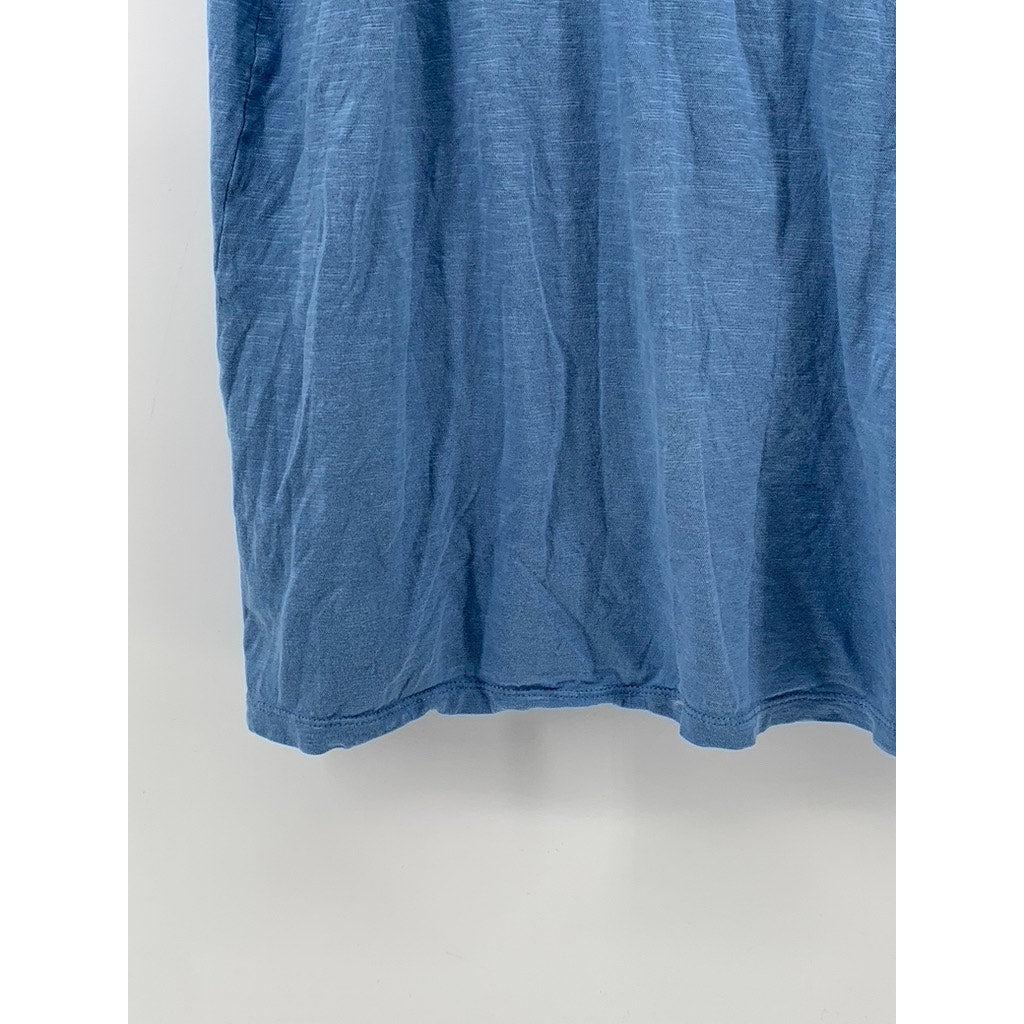 LOFT OUTLET Women's Petite Blue Eyelet Floral Scoop-Neck Short Sleeve Top SZ SP