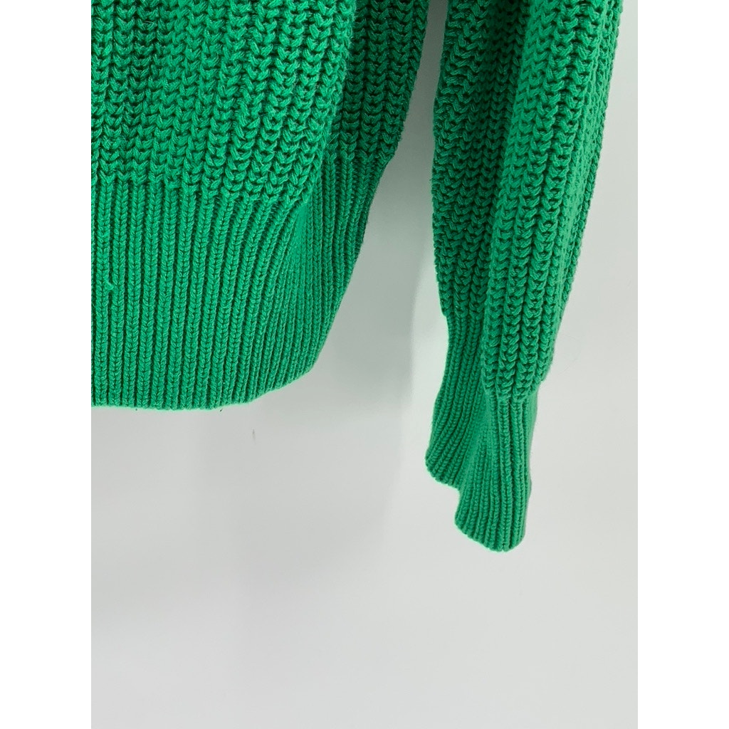 THE DENVER Men's Dark Green Crewneck Long Sleeve Knit Pullover Sweater SZ XL